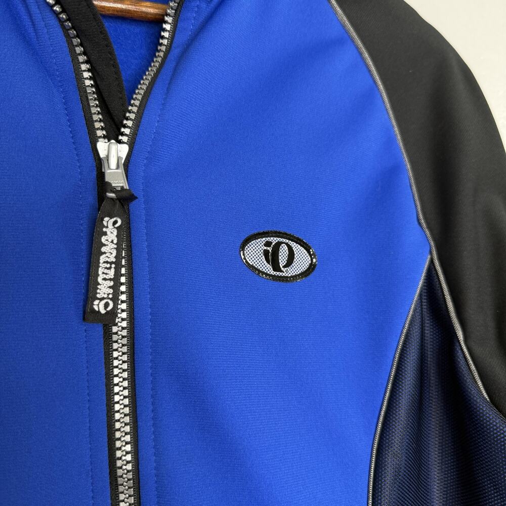 Vintage Pearl Izumi Cycling Jacket Mens Medium Blue Black Thermal Softshell
